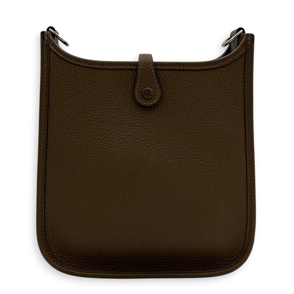 Evelyne Mini Beige de Weimar/ Gris Etain Crossbody Bag in Clemence, Palladium hardware