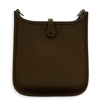 Evelyne Mini Beige de Weimar/ Gris Etain Crossbody Bag in Clemence, Palladium hardware