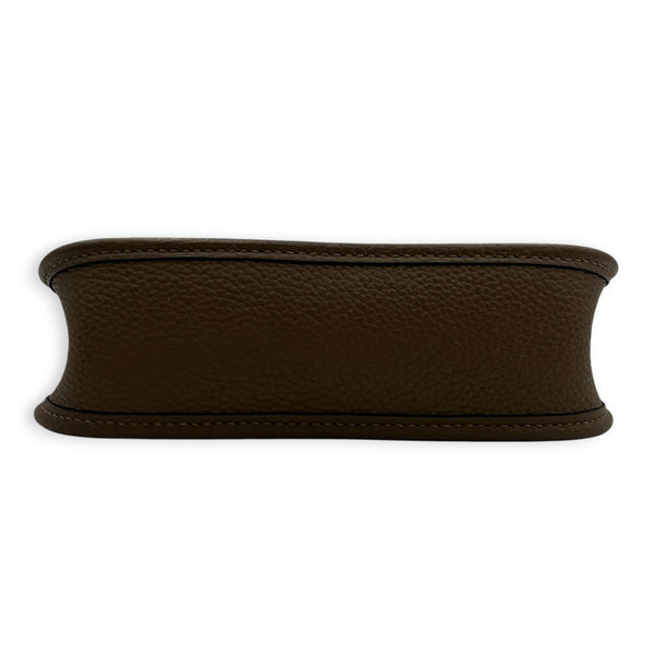 Evelyne Mini Beige de Weimar/ Gris Etain Crossbody Bag in Clemence, Palladium hardware