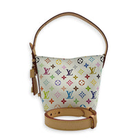 x Takashi Murakami All In BB White Bucket Bag in Coated Canvas, Gold hardware