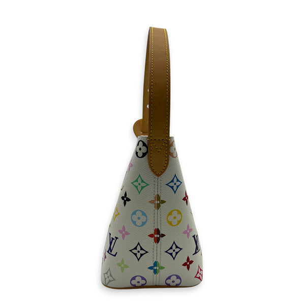 x Takashi Murakami All In BB White Bucket Bag in Coated Canvas, Gold hardware