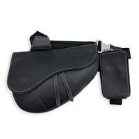 Saddle Crossbody Bag Black, Silver hardware