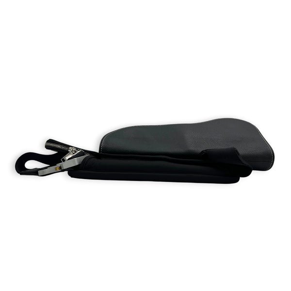 Saddle Crossbody Bag Black, Silver hardware