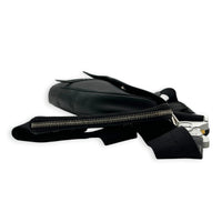 Saddle Crossbody Bag Black, Silver hardware