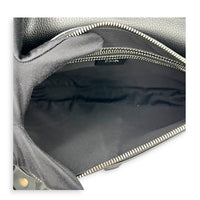 Saddle Crossbody Bag Black, Silver hardware