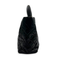 2.55 Tote Bag Black in Distressed Leather, Antique Brass hardware