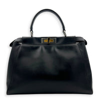 Peekaboo Top Handle Bag Black in Calfskin, Mixed hardware