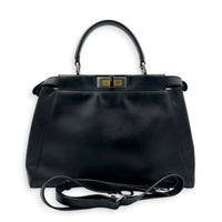 Peekaboo Top Handle Bag Black in Calfskin, Mixed hardware