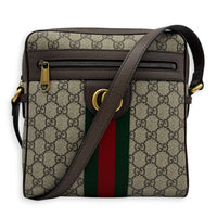 GG Supreme Messenger Beige in Coated Canvas, Antique Brass hardware