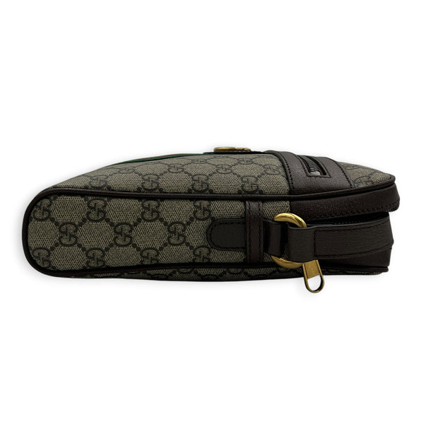 GG Supreme Messenger Beige in Coated Canvas, Antique Brass hardware