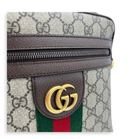 GG Supreme Messenger Beige in Coated Canvas, Antique Brass hardware