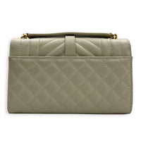 Envelope Shoulder Bag White, Gold hardware