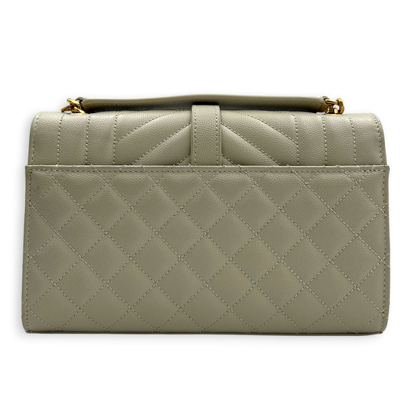 Envelope Shoulder Bag White, Gold hardware