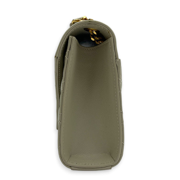 Envelope Shoulder Bag White, Gold hardware