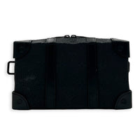 Soft Trunk Black Clutch in Taurillon Leather, Monochrome hardware