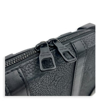 Soft Trunk Black Clutch in Taurillon Leather, Monochrome hardware