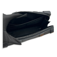 Soft Trunk Black Clutch in Taurillon Leather, Monochrome hardware