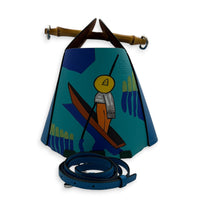 Ken Price Blue Bucket Bag in Calfskin, Palladium hardware