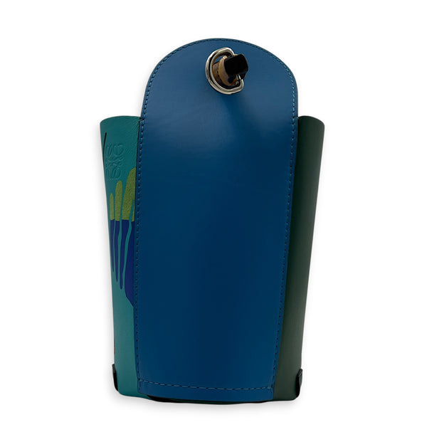 Ken Price Blue Bucket Bag in Calfskin, Palladium hardware