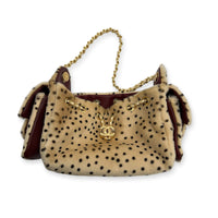 C25 Métiers d’art 2026 Shoulder Bag Mini Beige in Pony Haie, Gold hardware