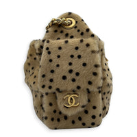 C25 Métiers d’art 2026 Shoulder Bag Mini Beige in Pony Haie, Gold hardware