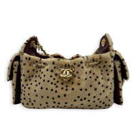C25 Métiers d’art 2026 Shoulder Bag Mini Beige in Pony Haie, Gold hardware