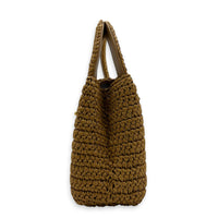 Kelly Top Handle Bag Small Brown in Raffia, Gold hardware