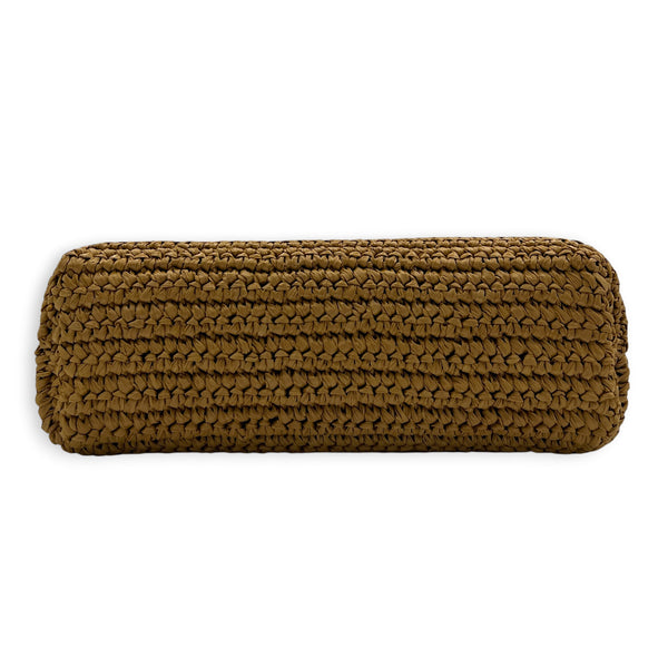Kelly Top Handle Bag Small Brown in Raffia, Gold hardware