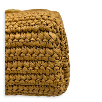 Kelly Top Handle Bag Small Brown in Raffia, Gold hardware