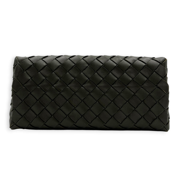 Andiamo Top Handle Bag Small Green in Intrecciato Leather, Gold hardware