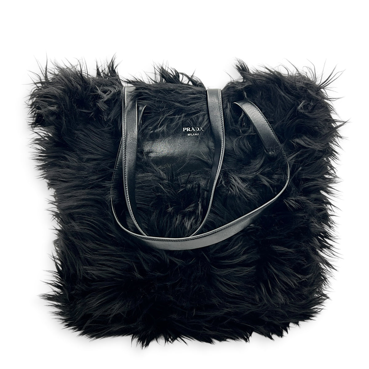 Fur Tote Bag Black in Faux Fur