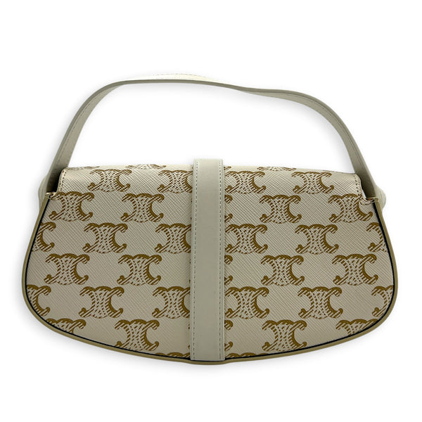 Tabou Shoulder Bag Beige in Coated Canvas, Gold hardware