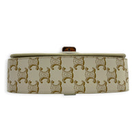 Tabou Shoulder Bag Beige in Coated Canvas, Gold hardware