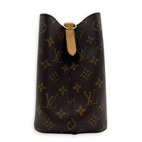 NeoNoe BB Brown Bucket Bag in Monogram Coated Canvas, Gold hardware