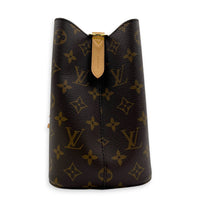 NeoNoe BB Brown Bucket Bag in Monogram Coated Canvas, Gold hardware