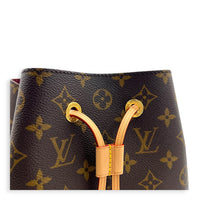 NeoNoe BB Brown Bucket Bag in Monogram Coated Canvas, Gold hardware
