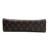 Sac Plat Tote Bag Brown in Monogram Coated Canvas, Gold hardware