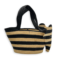 Raffia Elephant Tote Bag Beige in Raffia