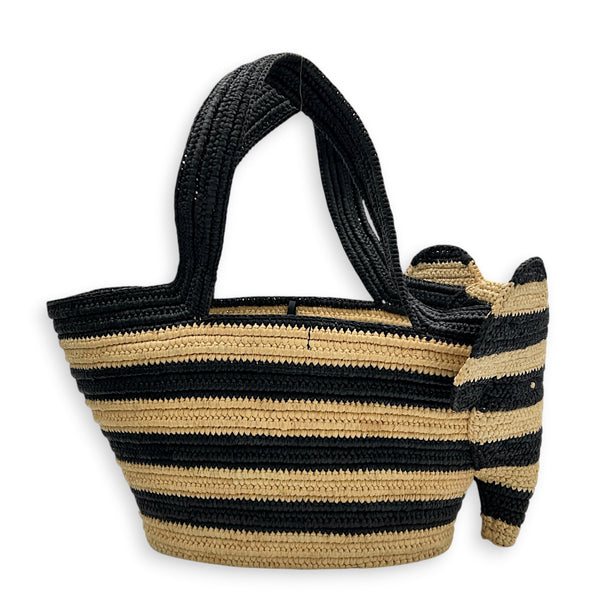 Raffia Elephant Tote Bag Beige in Raffia