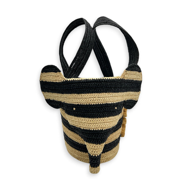 Raffia Elephant Tote Bag Beige in Raffia