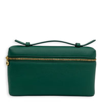 Extra Pocket Top Handle Bag Green, Gold hardware