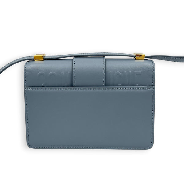 30 Montaigne Crossbody Bag Blue in Calfskin, Gold hardware