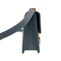 30 Montaigne Crossbody Bag Blue in Calfskin, Gold hardware