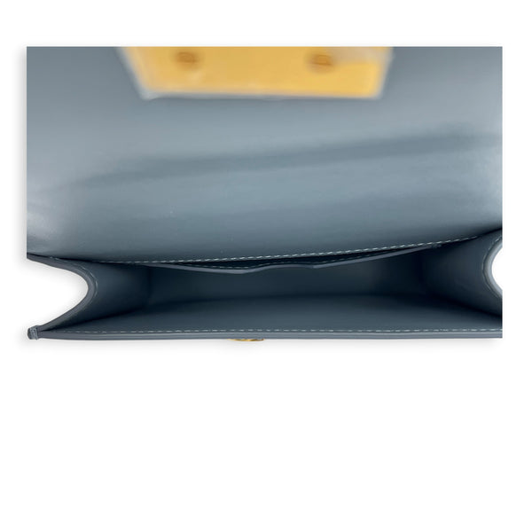 30 Montaigne Crossbody Bag Blue in Calfskin, Gold hardware