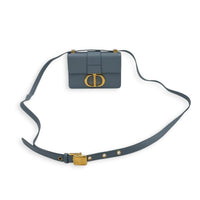 30 Montaigne Crossbody Bag Blue in Calfskin, Gold hardware