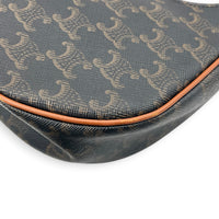 Ava Shoulder Bag Brown in Coated Canvas, Gold hardware