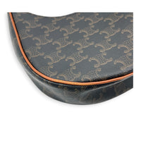Ava Shoulder Bag Brown in Coated Canvas, Gold hardware