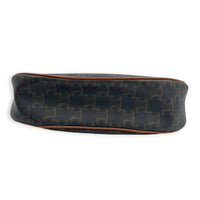 Ava Shoulder Bag Brown in Coated Canvas, Gold hardware