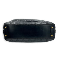Portobello Tote Bag Black in Calfskin, Gold hardware