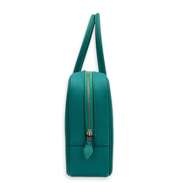 Plume 28 Bleu Paon Top Handle Bag in Epsom, Palladium hardware